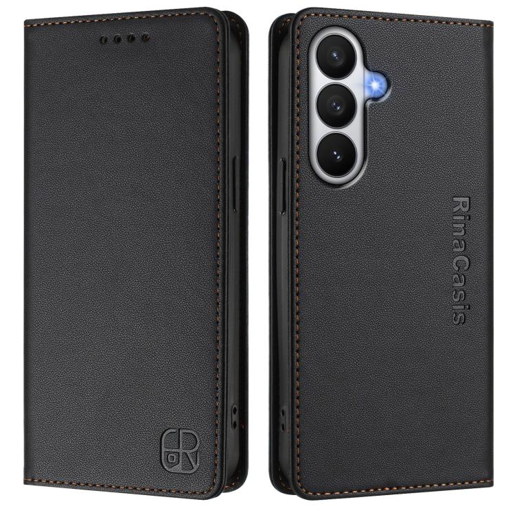 For Galaxy S26 5G RC01 Dual-Folded Magnetic Suction RFID Leather Phone Case