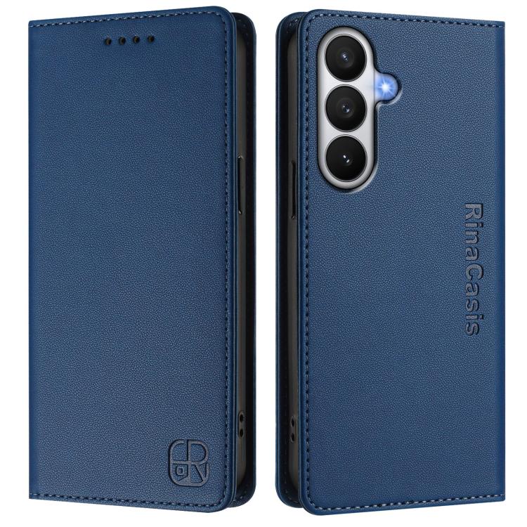 For Galaxy S26 5G RC01 Dual-Folded Magnetic Suction RFID Leather Phone Case