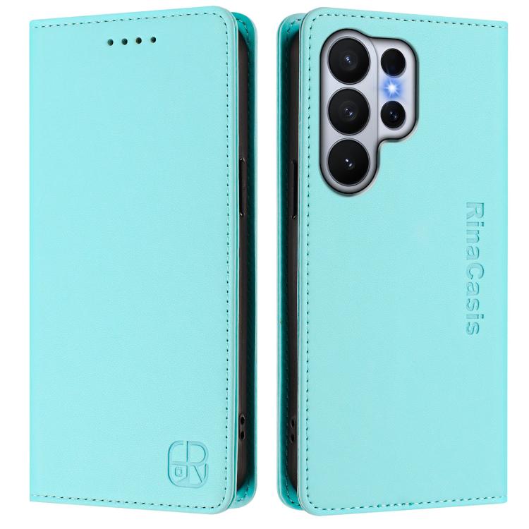 For Galaxy S26 Ultra 5G RC01 Dual-Folded Magnetic Suction RFID Leather Phone Case