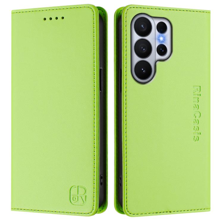 For Galaxy S26 Ultra 5G RC01 Dual-Folded Magnetic Suction RFID Leather Phone Case