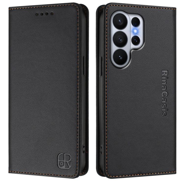 For Galaxy S26 Ultra 5G RC01 Dual-Folded Magnetic Suction RFID Leather Phone Case