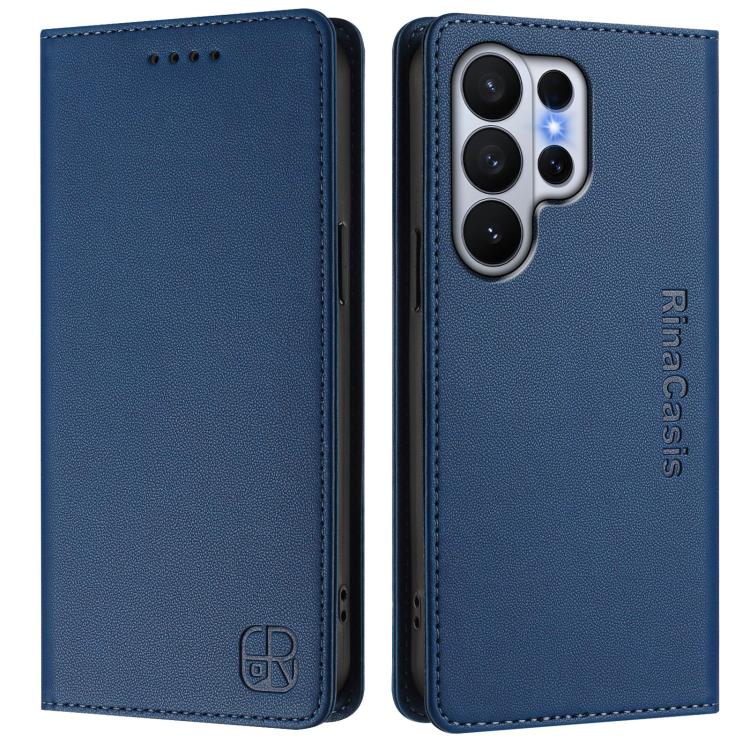 For Galaxy S26 Ultra 5G RC01 Dual-Folded Magnetic Suction RFID Leather Phone Case
