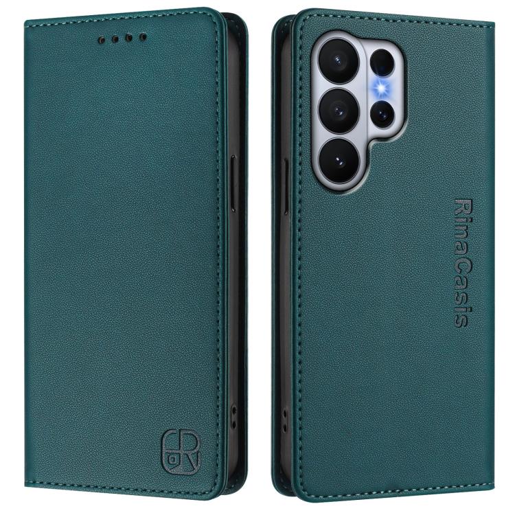For Galaxy S26 Ultra 5G RC01 Dual-Folded Magnetic Suction RFID Leather Phone Case