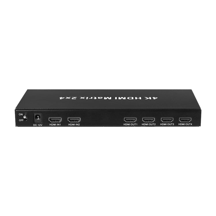 Measy MT4324 4K 30Hz 2 In 4 Out HDMI Matrix Switch Support Seamless Switching, EU Plug - Black