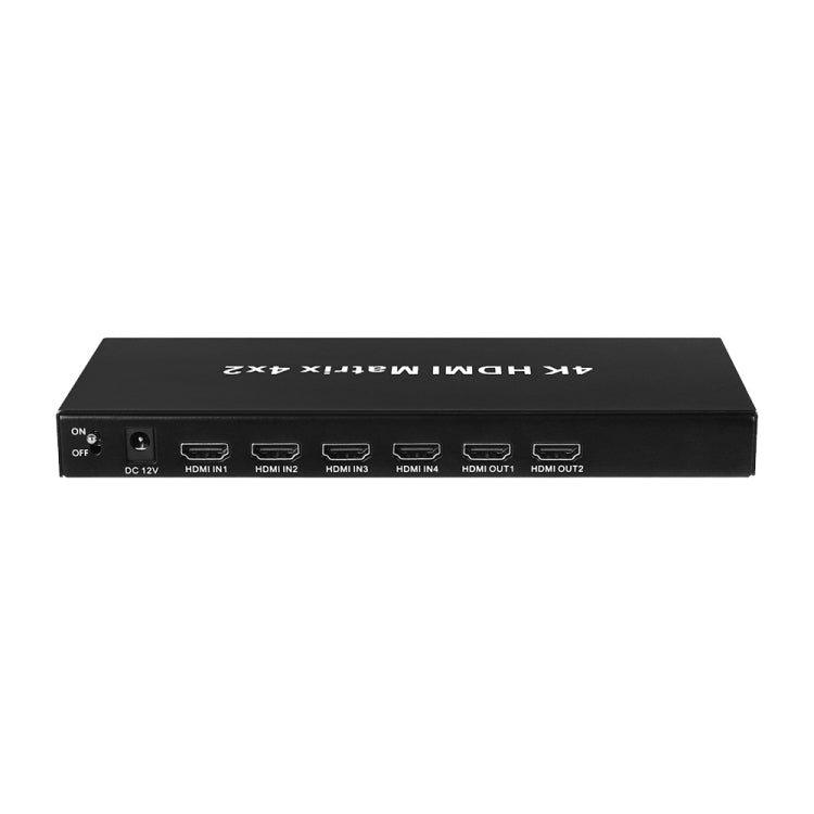Measy MT4342 4K 30Hz 4 In 2 Out HDMI Matrix Switch Support Seamless Switching, AU Plug - Black
