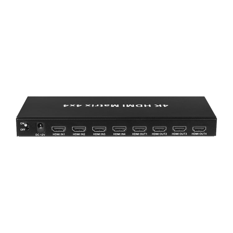 Measy MT4344 4K 30Hz 4 In 4 Out HDMI Matrix Switch Support Seamless Switching, EU Plug - Black