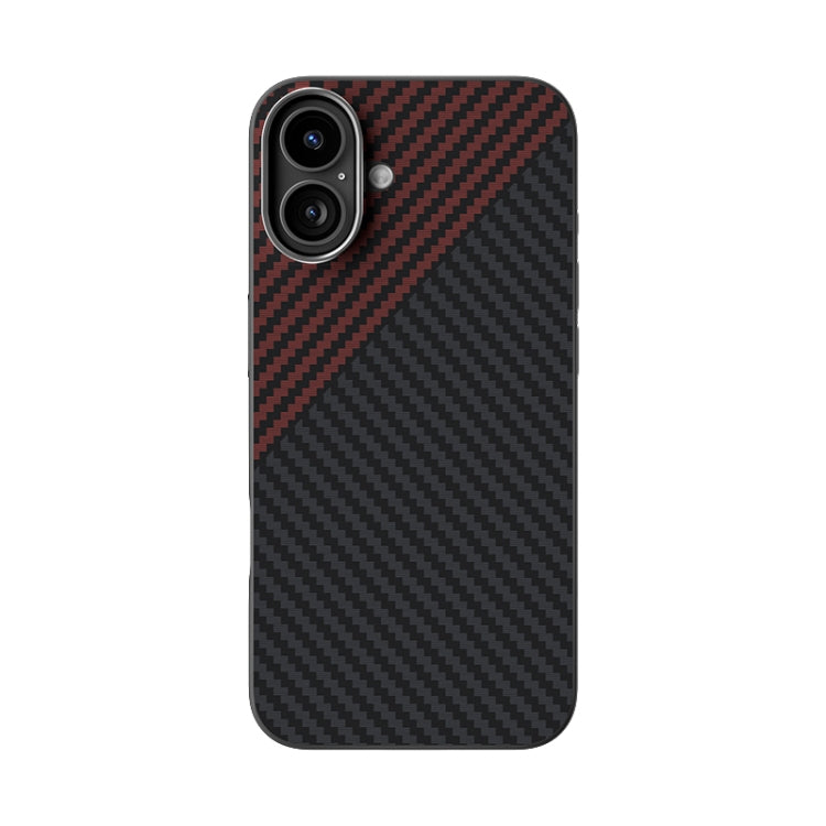 For iPhone 16 Plus ABEEL C Carbon Fiber Series 6D Micro Relief MagSafe Phone Case