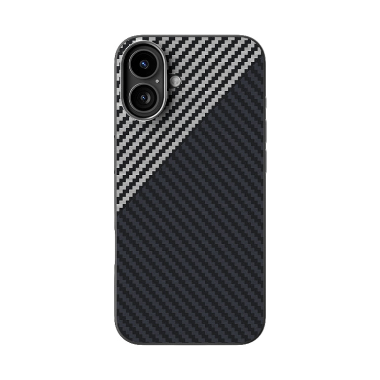 For iPhone 16 Plus ABEEL C Carbon Fiber Series 6D Micro Relief MagSafe Phone Case