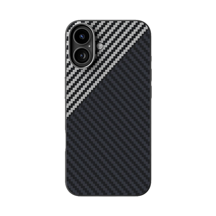For iPhone 16 ABEEL C Carbon Fiber Series 6D Micro Relief MagSafe Phone Case