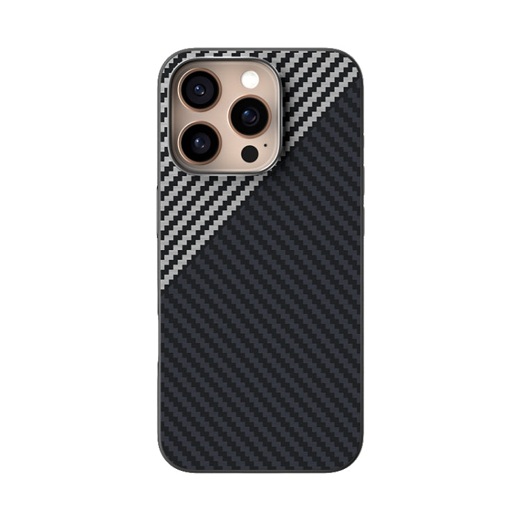 For iPhone 15 Pro Max ABEEL C Carbon Fiber Series 6D Micro Relief MagSafe Phone Case