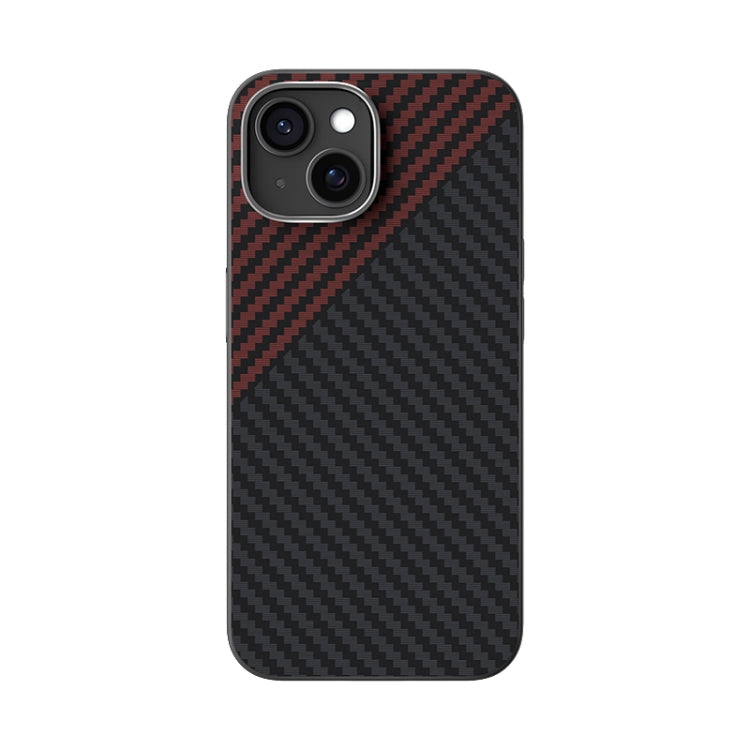 For iPhone 15 ABEEL C Carbon Fiber Series 6D Micro Relief MagSafe Phone Case