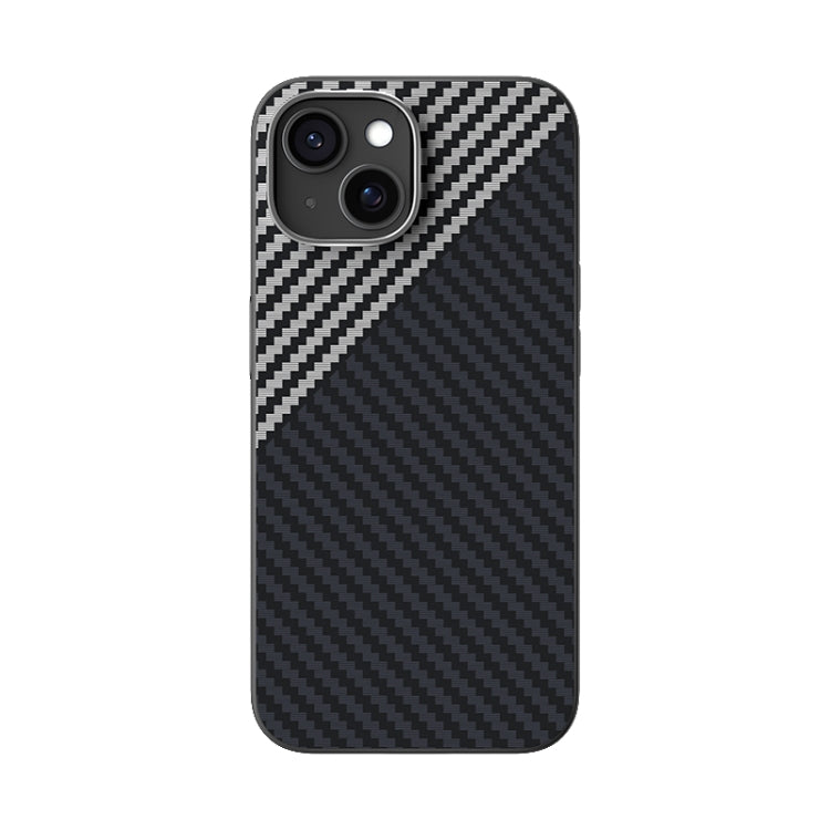 For iPhone 15 ABEEL C Carbon Fiber Series 6D Micro Relief MagSafe Phone Case