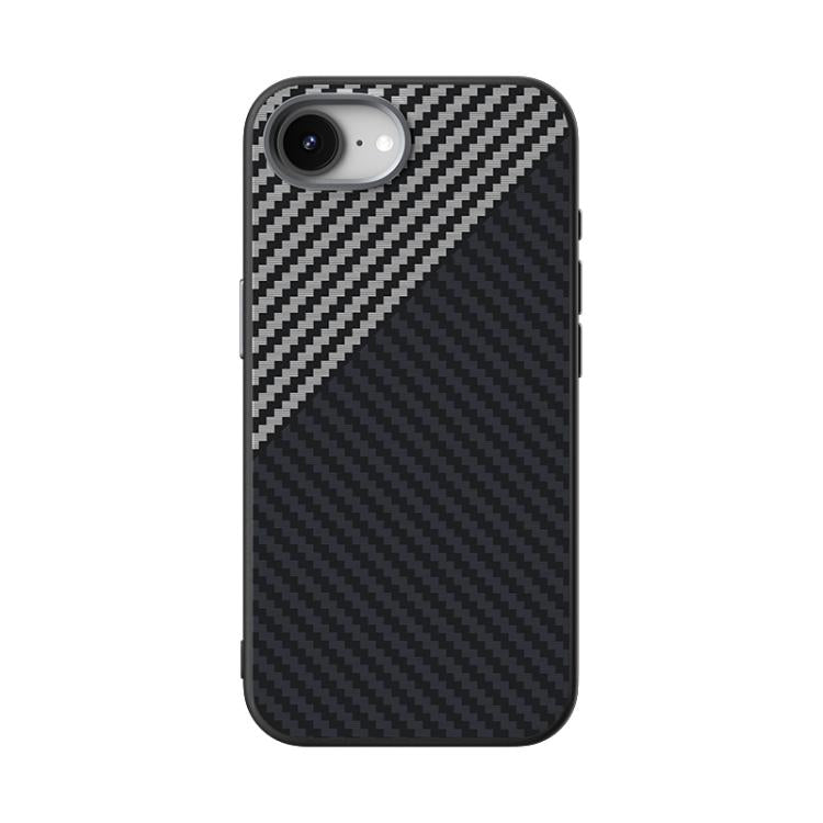 For iPhone 17e / 16e ABEEL C Carbon Fiber Series 6D Micro Relief MagSafe Phone Case
