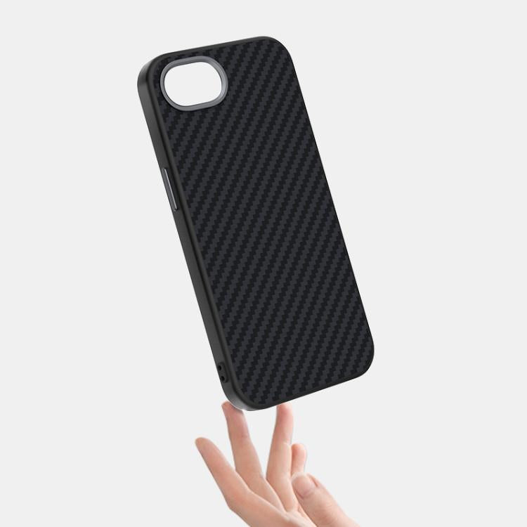 For iPhone 17e / 16e ABEEL C Carbon Fiber Series 6D Micro Relief MagSafe Phone Case