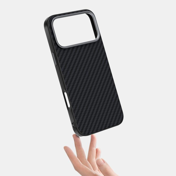 For iPhone 17 Pro Max ABEEL C Carbon Fiber Series 6D Micro Relief MagSafe Phone Case
