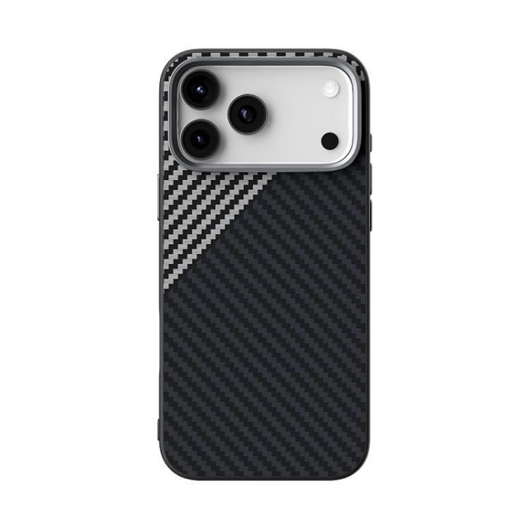For iPhone 17 Pro Max ABEEL C Carbon Fiber Series 6D Micro Relief MagSafe Phone Case