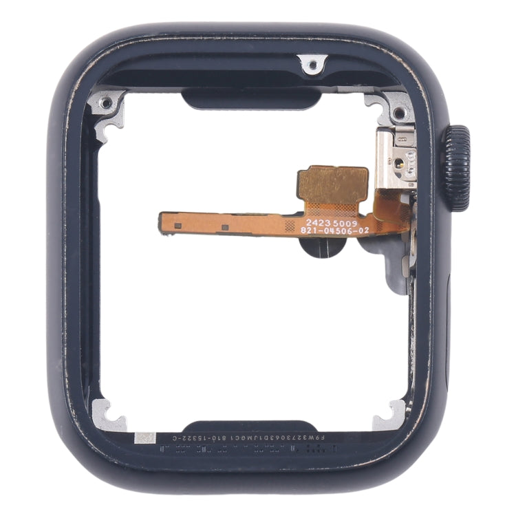 For Apple Watch Series 7 / 8 / 9 41MM LTE Aluminium Alloy Middle Frame Bezel Plate with Crown Spin Axis Flex Cable