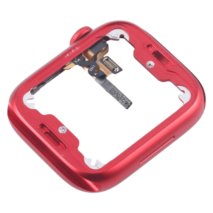 For Apple Watch Series 7 / 8 / 9 41MM LTE Aluminium Alloy Middle Frame Bezel Plate with Crown Spin Axis Flex Cable