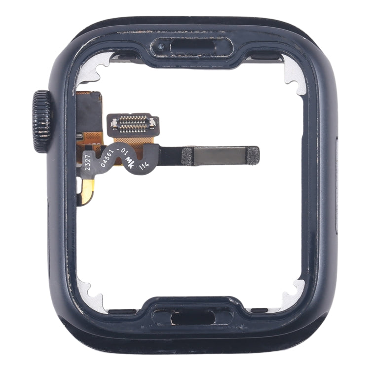 For Apple Watch Series 7 / 8 / 9 45MM LTE Aluminium Alloy Middle Frame Bezel Plate with Crown Spin Axis Flex Cable