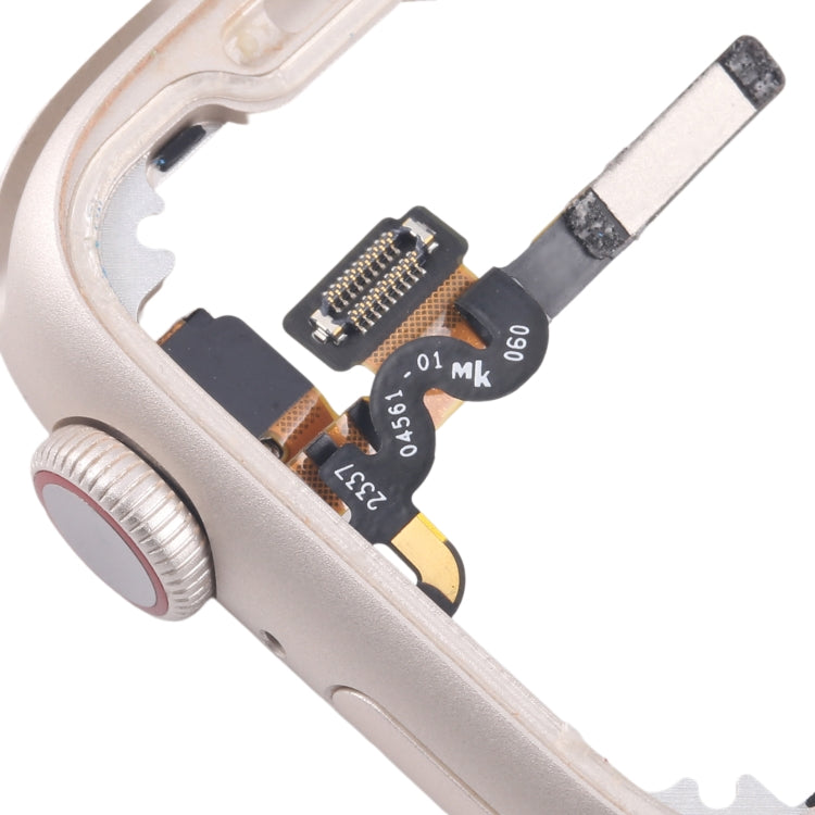 For Apple Watch Series 7 / 8 / 9 45MM LTE Aluminium Alloy Middle Frame Bezel Plate with Crown Spin Axis Flex Cable
