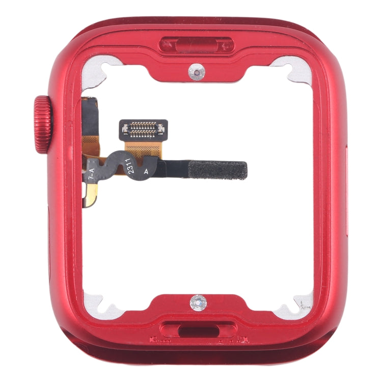 For Apple Watch Series 7 / 8 / 9 45MM LTE Aluminium Alloy Middle Frame Bezel Plate with Crown Spin Axis Flex Cable
