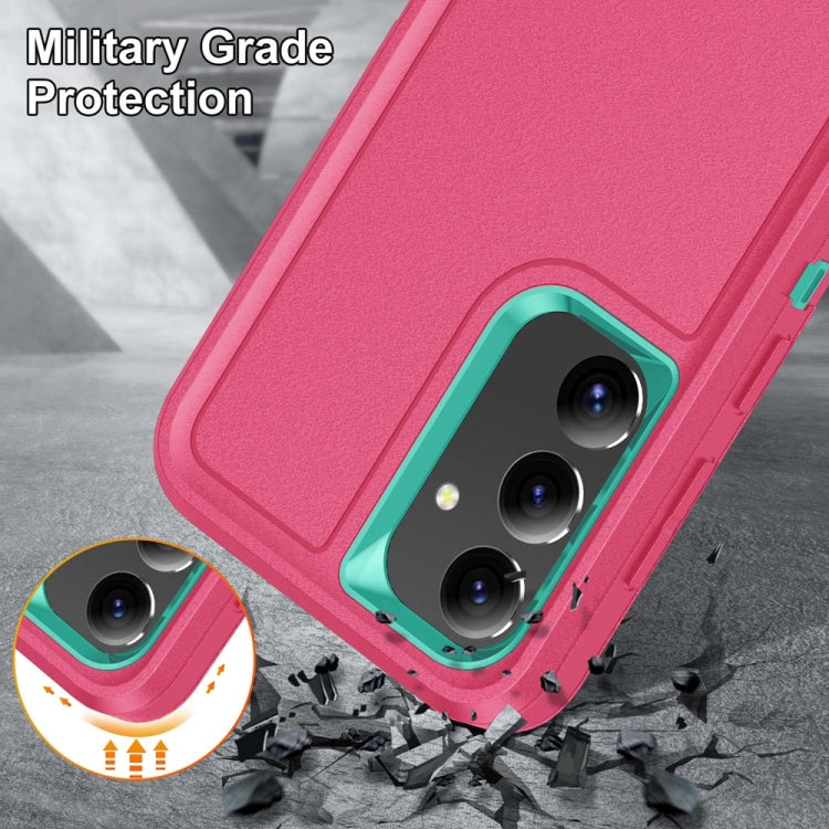 For Samsung Galaxy S24+ / S25+ 5G Rugged PC Hybrid Silicone Phone Case with Holder