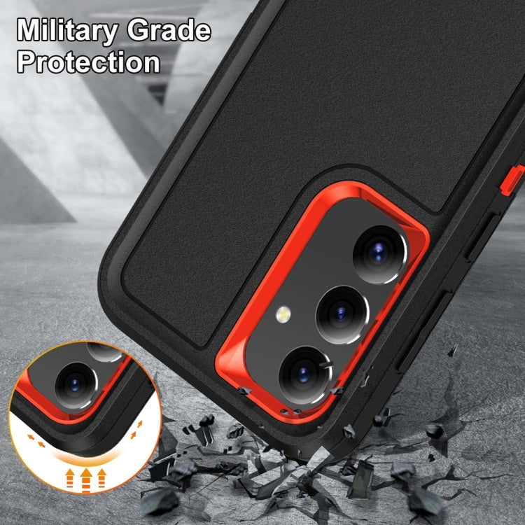 For Samsung Galaxy S24+ / S25+ 5G Rugged PC Hybrid Silicone Phone Case with Holder