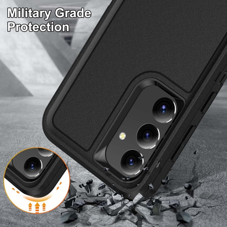 For Samsung Galaxy S24+ / S25+ 5G Rugged PC Hybrid Silicone Phone Case with Holder