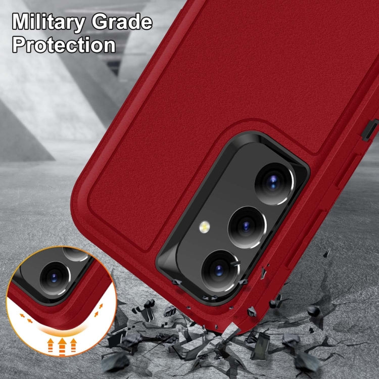 For Samsung Galaxy S24+ / S25+ 5G Rugged PC Hybrid Silicone Phone Case with Holder