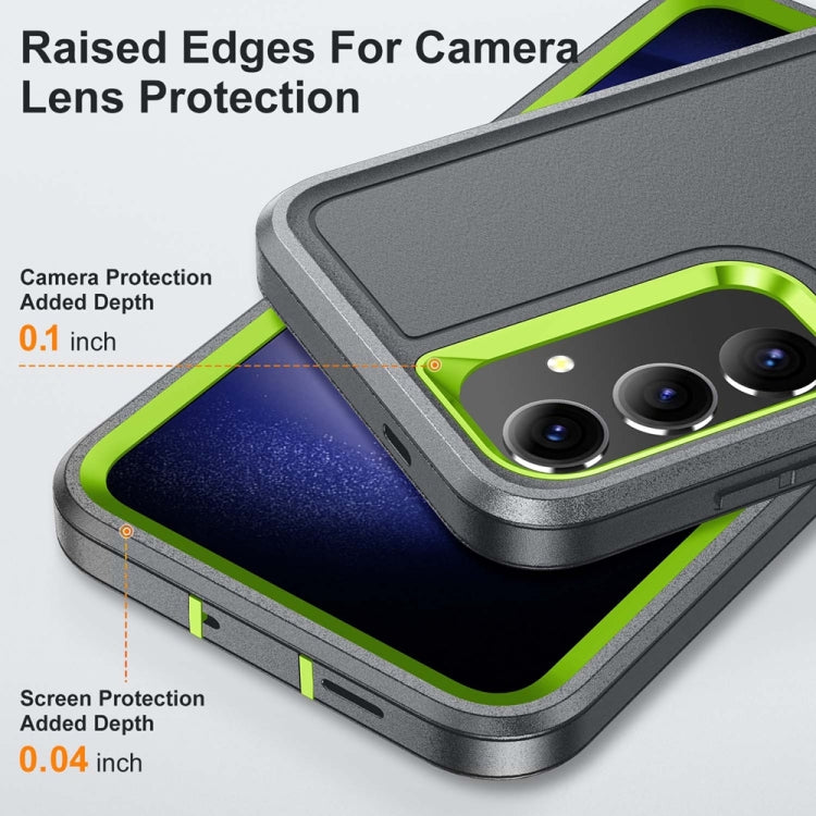 For Samsung Galaxy S24+ / S25+ 5G Rugged PC Hybrid Silicone Phone Case with Holder
