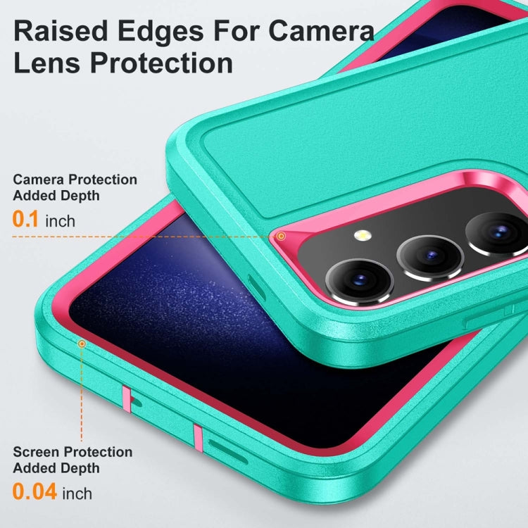 For Samsung Galaxy S24+ / S25+ 5G Rugged PC Hybrid Silicone Phone Case with Holder