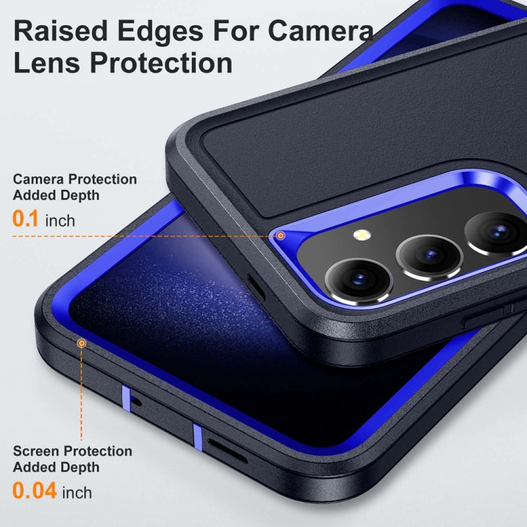 For Samsung Galaxy S24+ / S25+ 5G Rugged PC Hybrid Silicone Phone Case with Holder