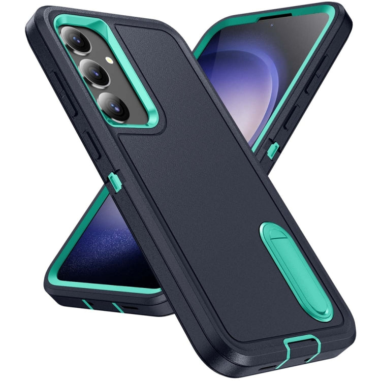 For Samsung Galaxy S24+ / S25+ 5G Rugged PC Hybrid Silicone Phone Case with Holder