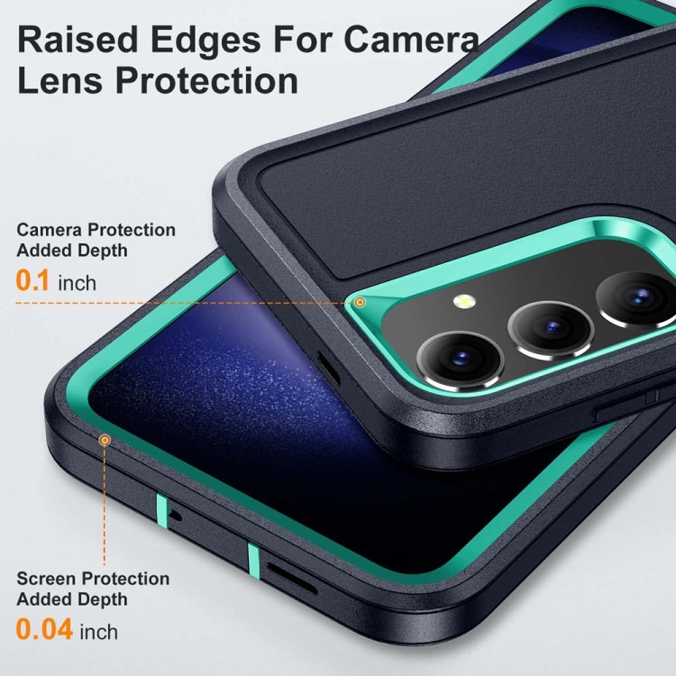 For Samsung Galaxy S24+ / S25+ 5G Rugged PC Hybrid Silicone Phone Case with Holder