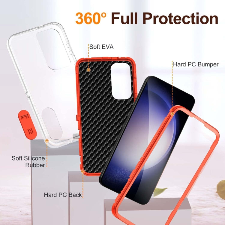 For Samsung Galaxy S24+ / S25+ 5G Rugged PC Hybrid Silicone Phone Case with Holder