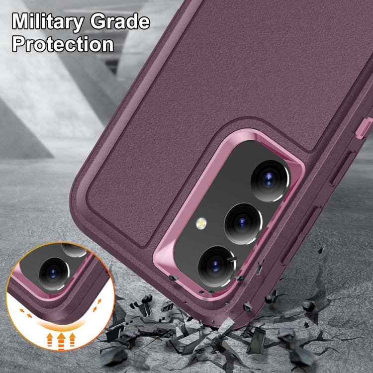 For Samsung Galaxy S24+ / S25+ 5G Rugged PC Hybrid Silicone Phone Case with Holder