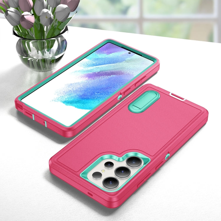 For Samsung Galaxy S25 Ultra 5G Rugged PC Hybrid Silicone Phone Case with Holder