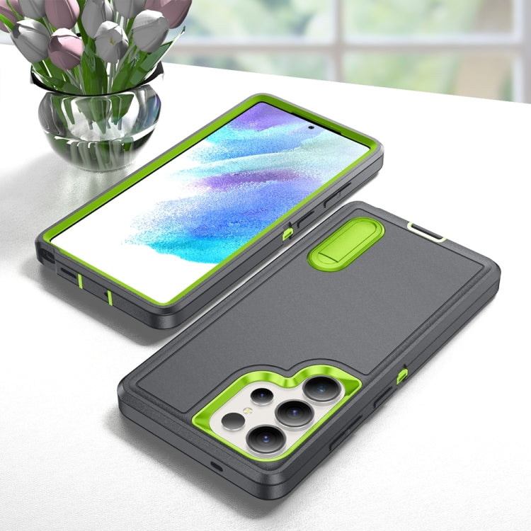 For Samsung Galaxy S25 Ultra 5G Rugged PC Hybrid Silicone Phone Case with Holder