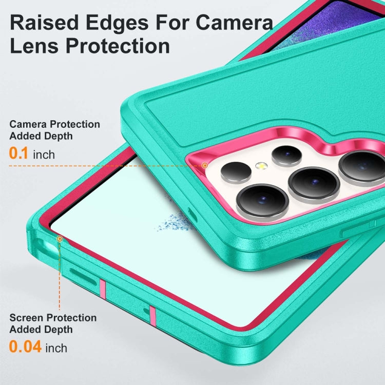 For Samsung Galaxy S25 Ultra 5G Rugged PC Hybrid Silicone Phone Case with Holder