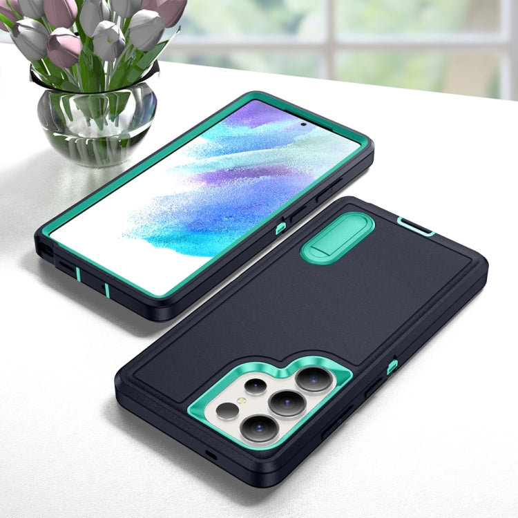 For Samsung Galaxy S25 Ultra 5G Rugged PC Hybrid Silicone Phone Case with Holder