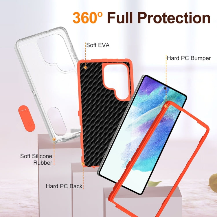 For Samsung Galaxy S25 Ultra 5G Rugged PC Hybrid Silicone Phone Case with Holder