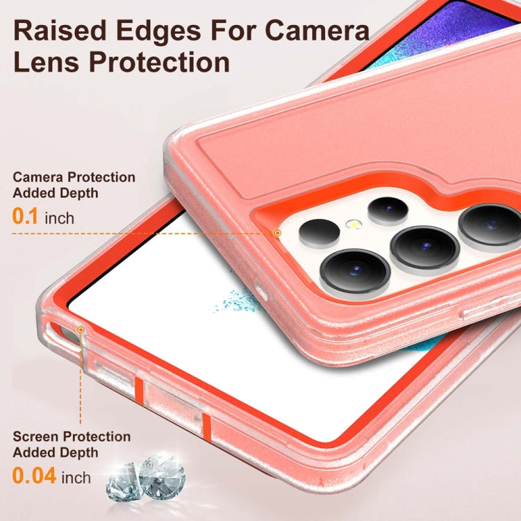 For Samsung Galaxy S25 Ultra 5G Rugged PC Hybrid Silicone Phone Case with Holder