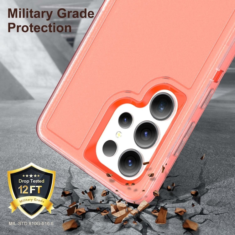 For Samsung Galaxy S25 Ultra 5G Rugged PC Hybrid Silicone Phone Case with Holder