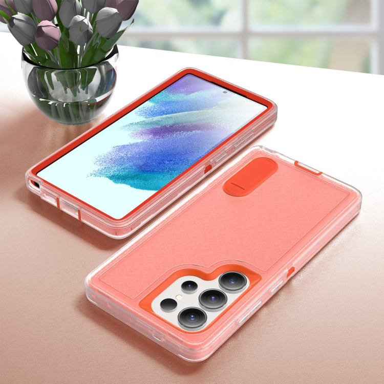 For Samsung Galaxy S25 Ultra 5G Rugged PC Hybrid Silicone Phone Case with Holder