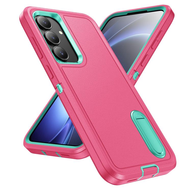 For Samsung Galaxy S25 FE 5G Rugged PC Hybrid Silicone Phone Case with Holder