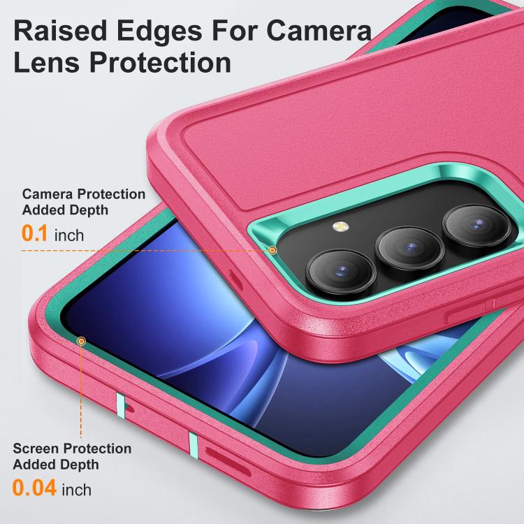 For Samsung Galaxy S25 FE 5G Rugged PC Hybrid Silicone Phone Case with Holder