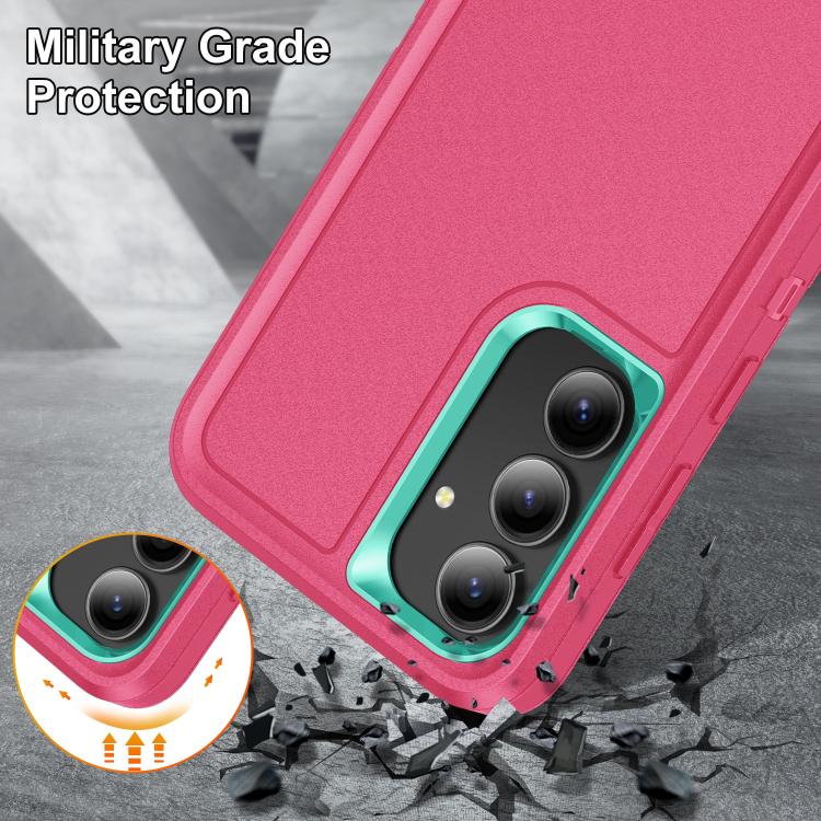For Samsung Galaxy S25 FE 5G Rugged PC Hybrid Silicone Phone Case with Holder