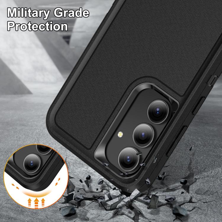 For Samsung Galaxy S25 FE 5G Rugged PC Hybrid Silicone Phone Case with Holder