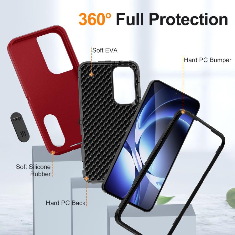 For Samsung Galaxy S25 FE 5G Rugged PC Hybrid Silicone Phone Case with Holder