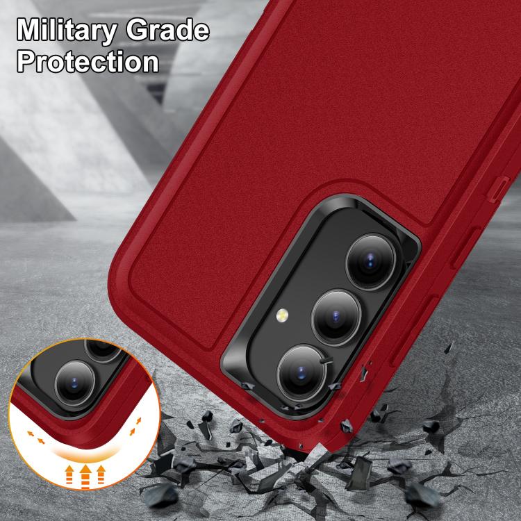 For Samsung Galaxy S25 FE 5G Rugged PC Hybrid Silicone Phone Case with Holder